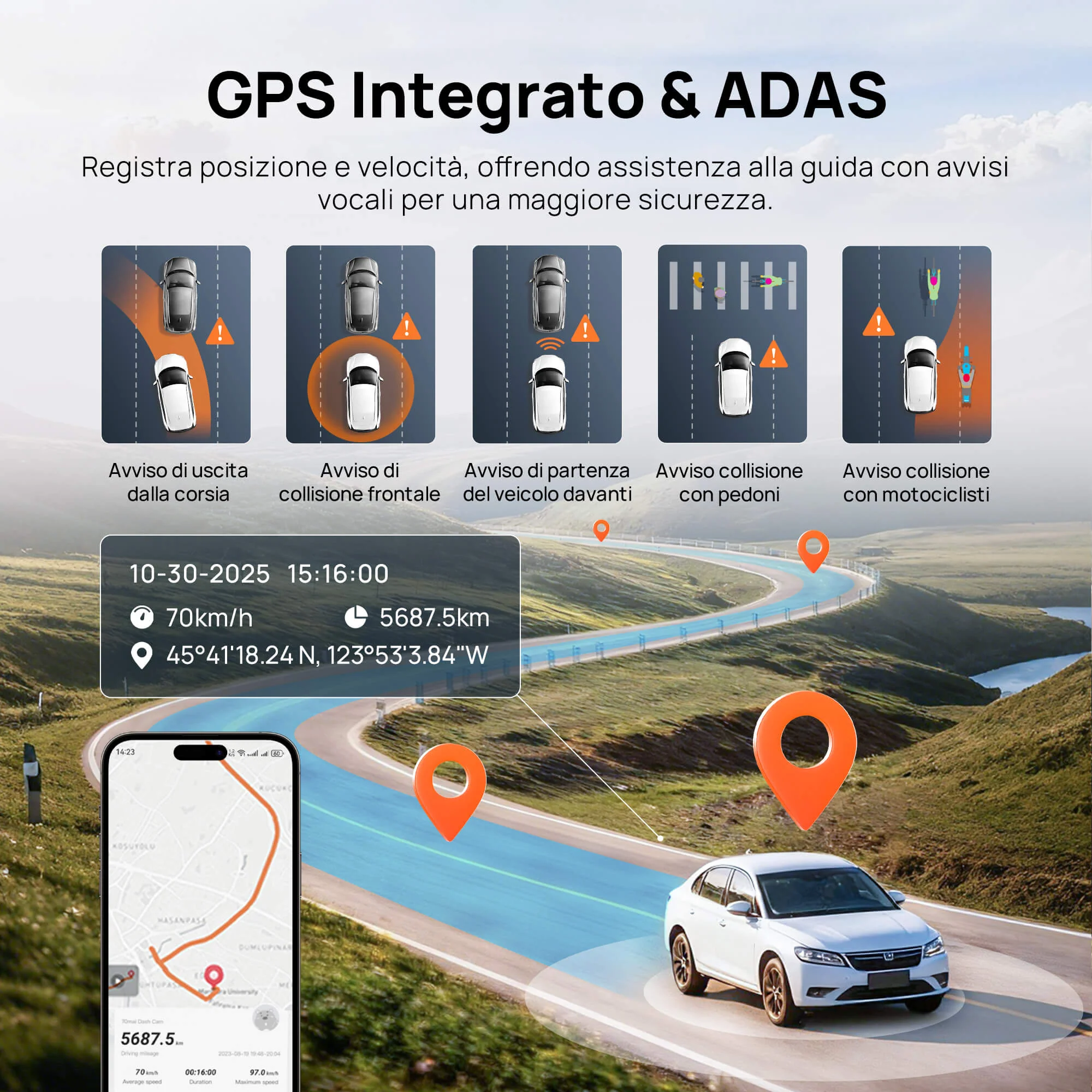 70mai Dash Cam 4K A810S con Sony STARVIS 2 IMX678, ottimizzazione delle targhe, registrazione di emergenza in buffer, supercondensatore e 4G LTE - Image 8
