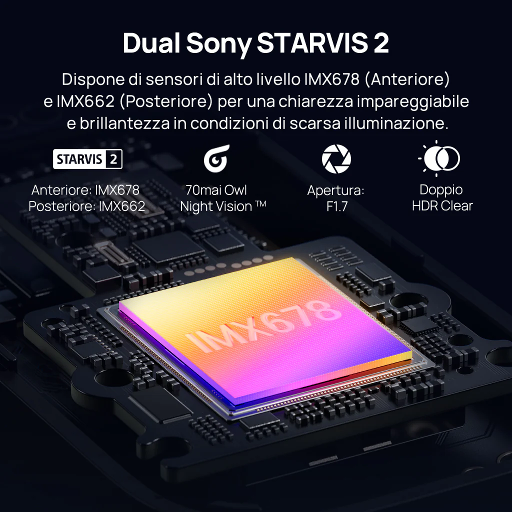 70mai Dash Cam 4K M800 con eMMC integrato, doppia fotocamera Sony STARVIS 2, registrazione HDR, 4G LTE e design compatto - Image 11