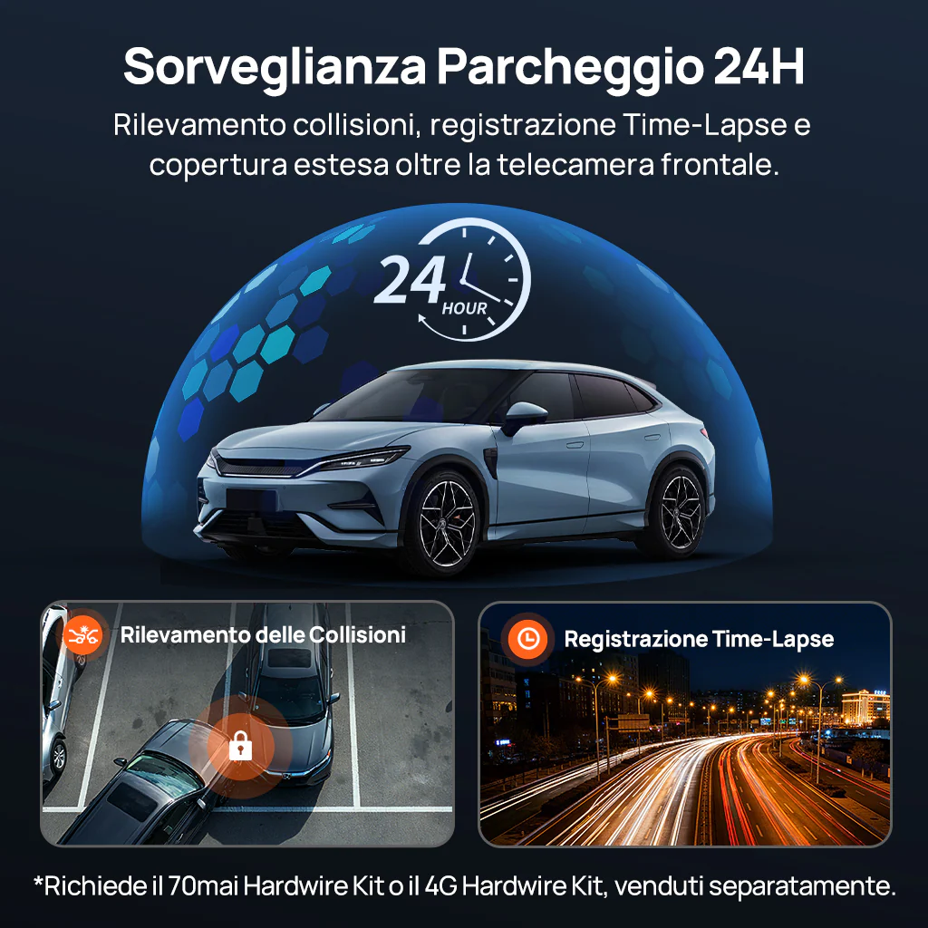 70mai Dash Cam 4K M800 con eMMC integrato, doppia fotocamera Sony STARVIS 2, registrazione HDR, 4G LTE e design compatto - Image 14