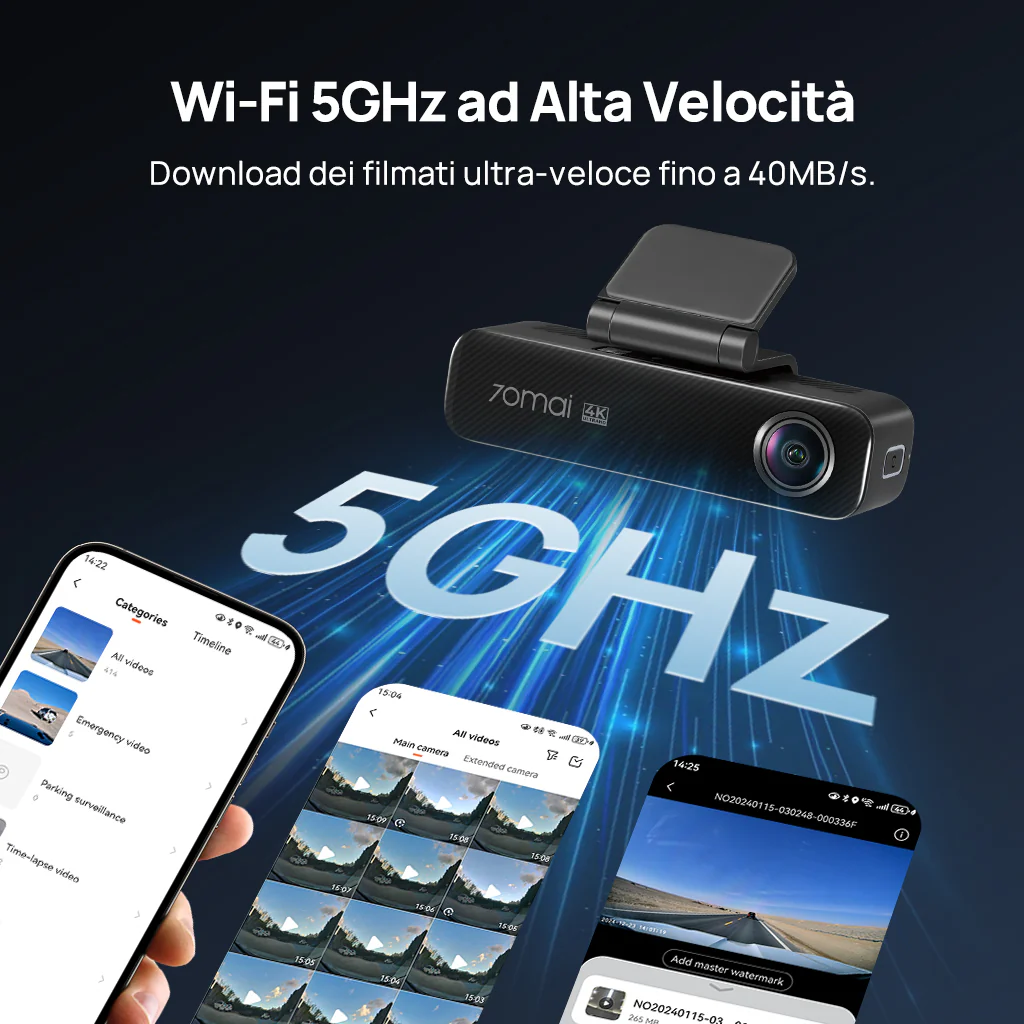 70mai Dash Cam 4K M800 con eMMC integrato, doppia fotocamera Sony STARVIS 2, registrazione HDR, 4G LTE e design compatto - Image 8