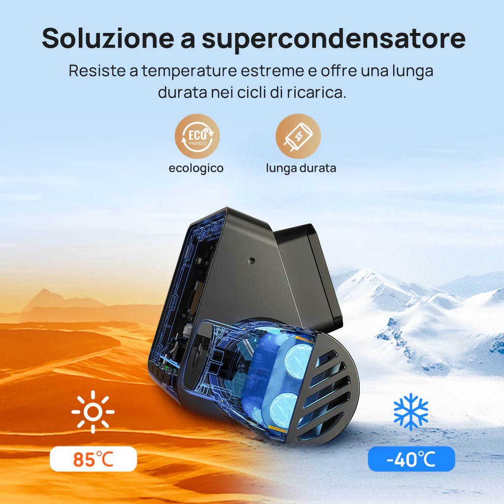 70mai Dash Cam 4K T800 a 3 canali con doppia risoluzione 4K, STARVIS 2 IMX678, visione notturna HDR, rilevamento AI, registrazione di emergenza, 4G LTE e supercondensatore - Image 17