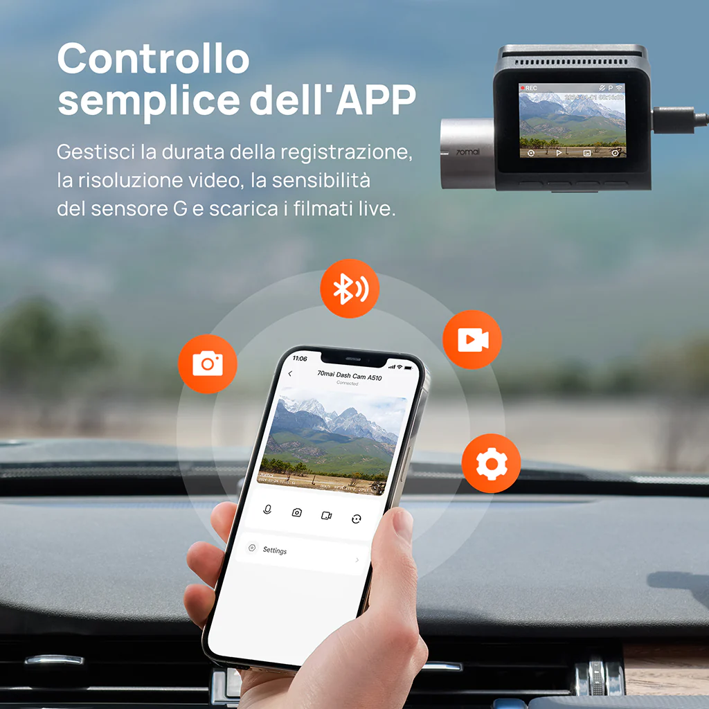 70mai Dash Cam A510 2.7K HD con Sony STARVIS 2, 4G LTE e supporto Dual HDR - Image 12