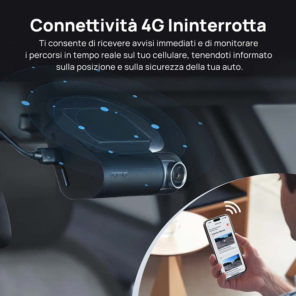 70mai Dash Cam A510 2.7K HD con Sony STARVIS 2, 4G LTE e supporto Dual HDR - Image 6