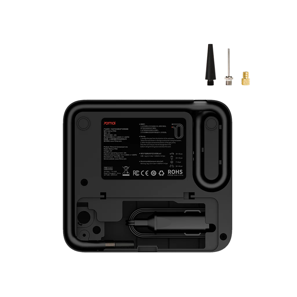 70mai TP03 Air Compressore: gonfiaggio rapido con touch screen e design compatto - Image 3