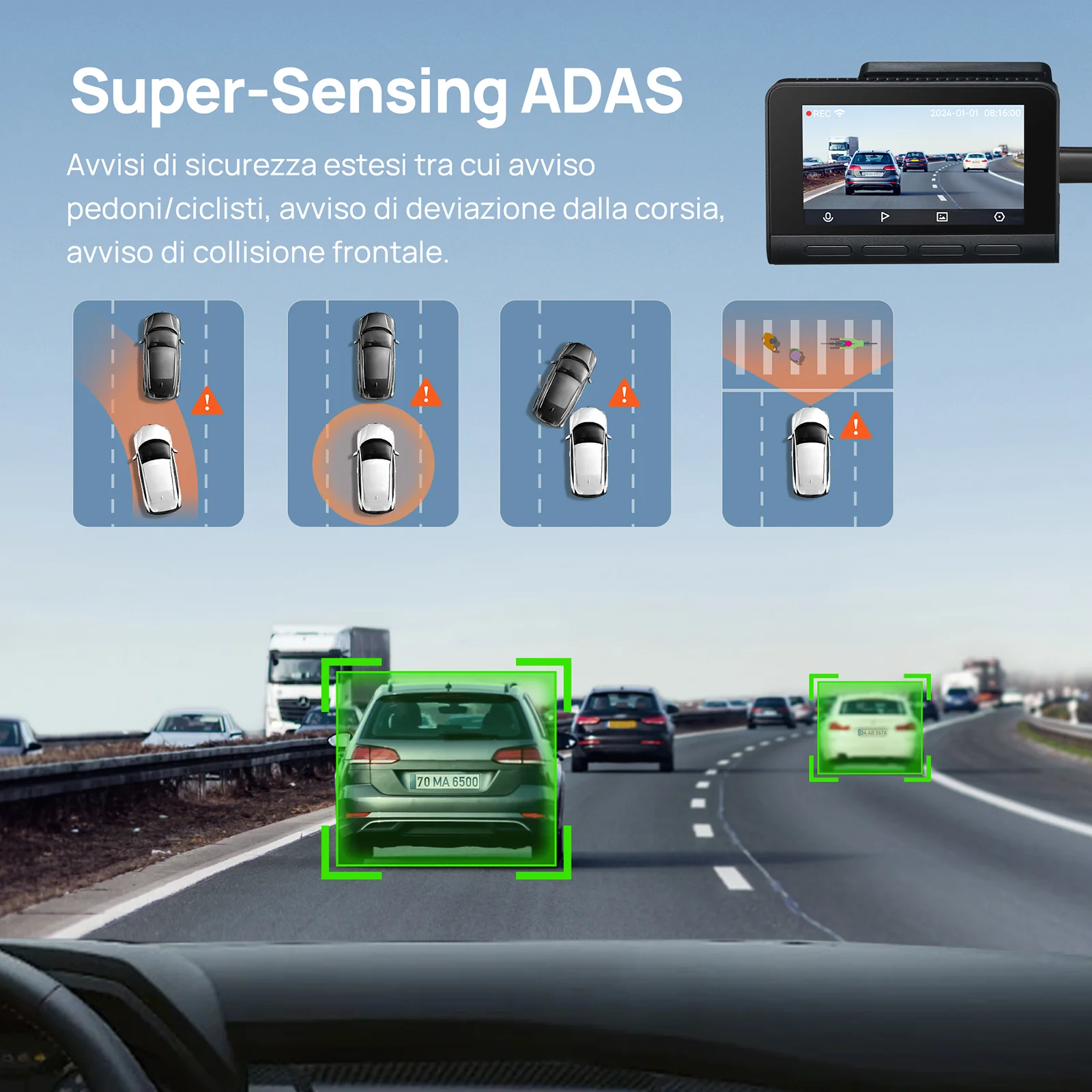 70mai Dash Cam 4K A810 con Sony STARVIS 2 IMX678, 4G LTE e supporto Dual HDR - Image 10