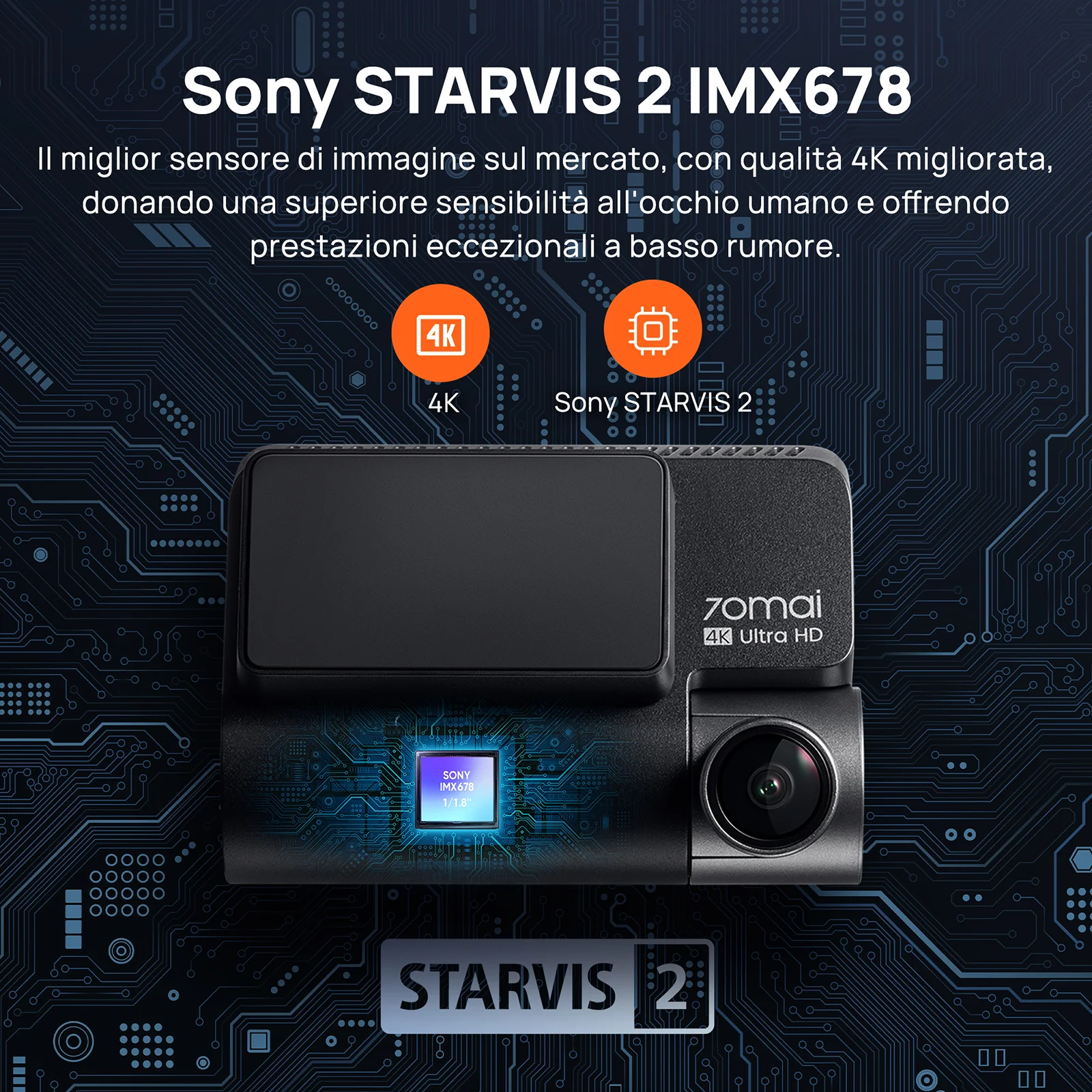 70mai Dash Cam 4K A810 con Sony STARVIS 2 IMX678, 4G LTE e supporto Dual HDR - Image 4