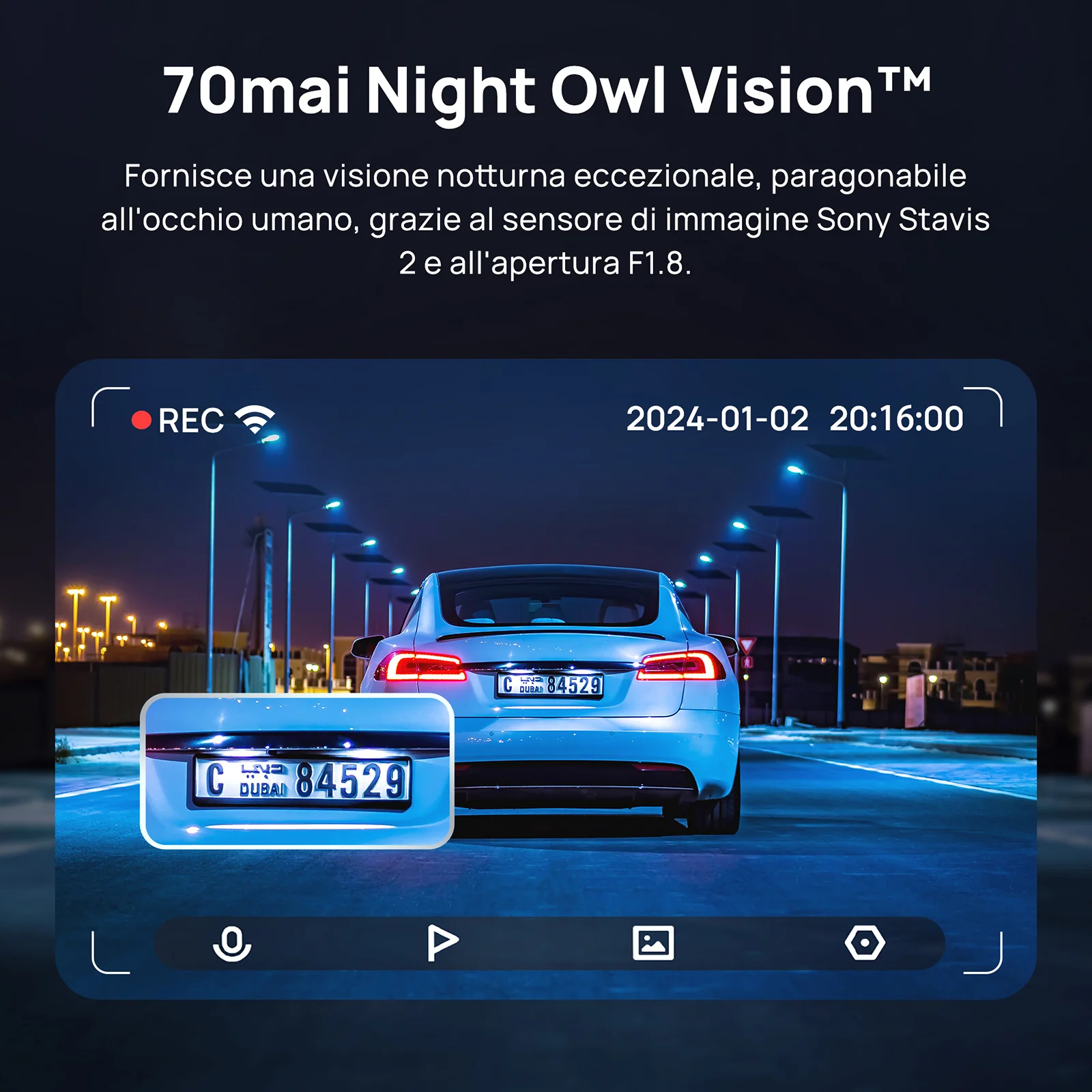 70mai Dash Cam 4K A810 con Sony STARVIS 2 IMX678, 4G LTE e supporto Dual HDR - Image 5