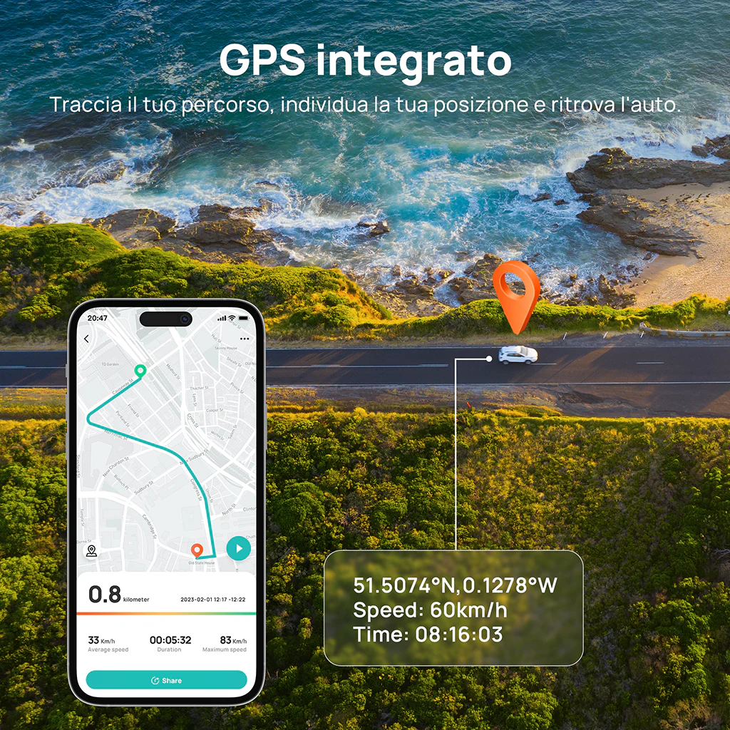 70mai Dash Cam Omni con visione a 360°, memoria eMMC integrata, rilevamento AI e supporto 4G LTE - Image 15