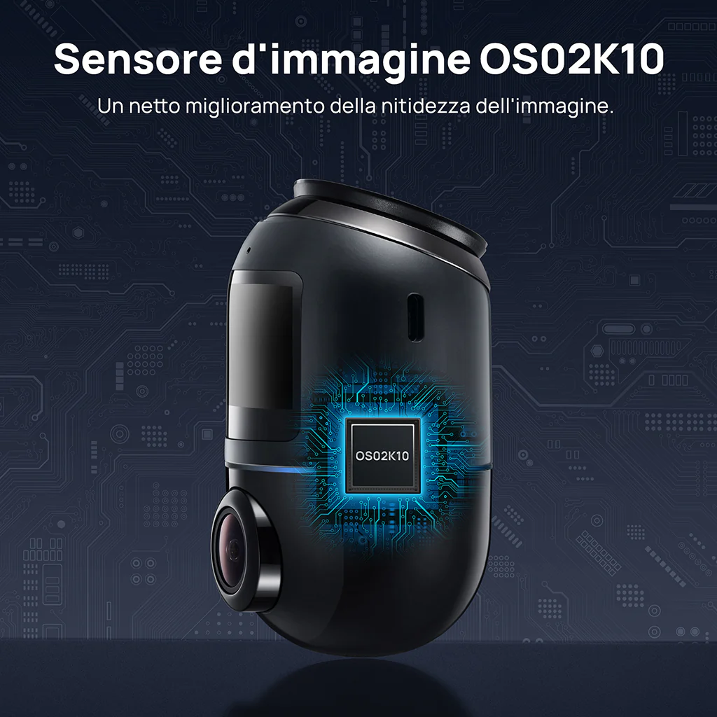 70mai Dash Cam Omni con visione a 360°, memoria eMMC integrata, rilevamento AI e supporto 4G LTE - Image 5