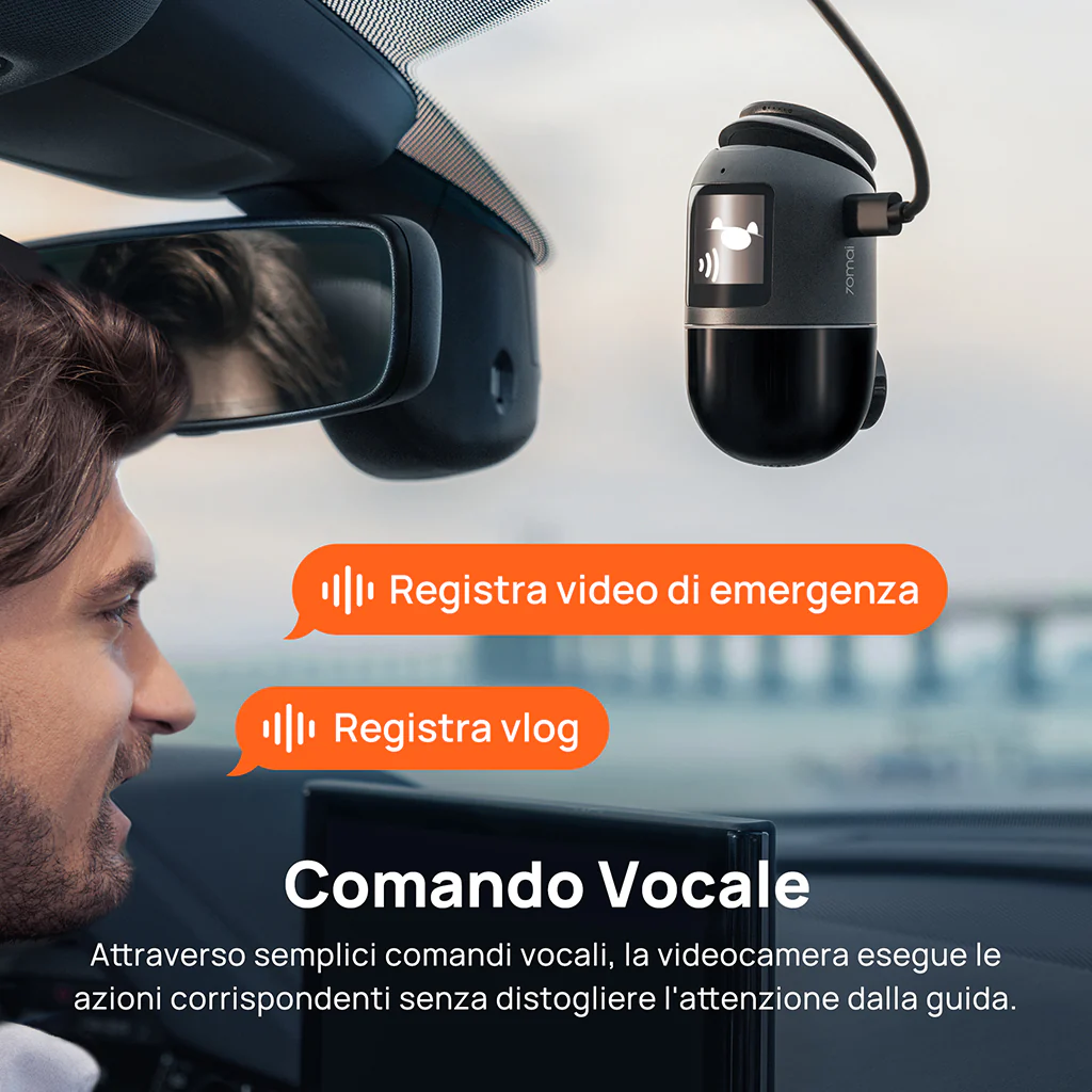 70mai Dash Cam Omni con visione a 360°, memoria eMMC integrata, rilevamento AI e supporto 4G LTE - Image 9