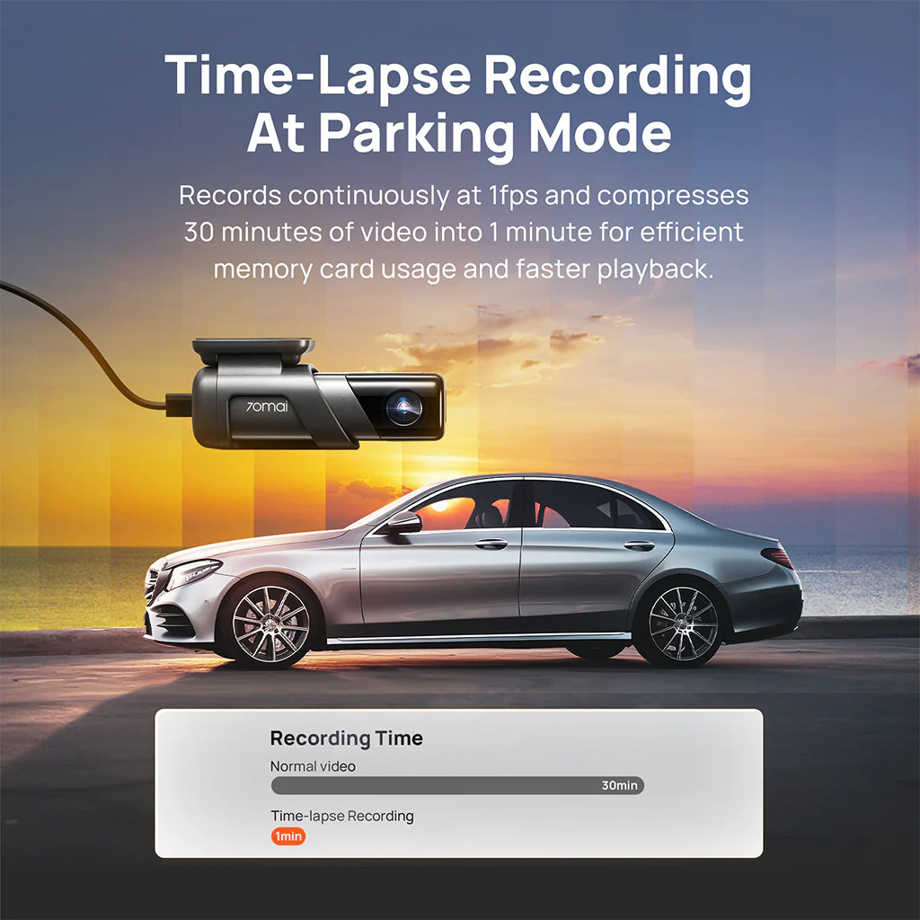 70mai Dash Cam M500 2.7K HD con eMMC integrato, campo visivo di 170° e registrazione HDR - Image 6